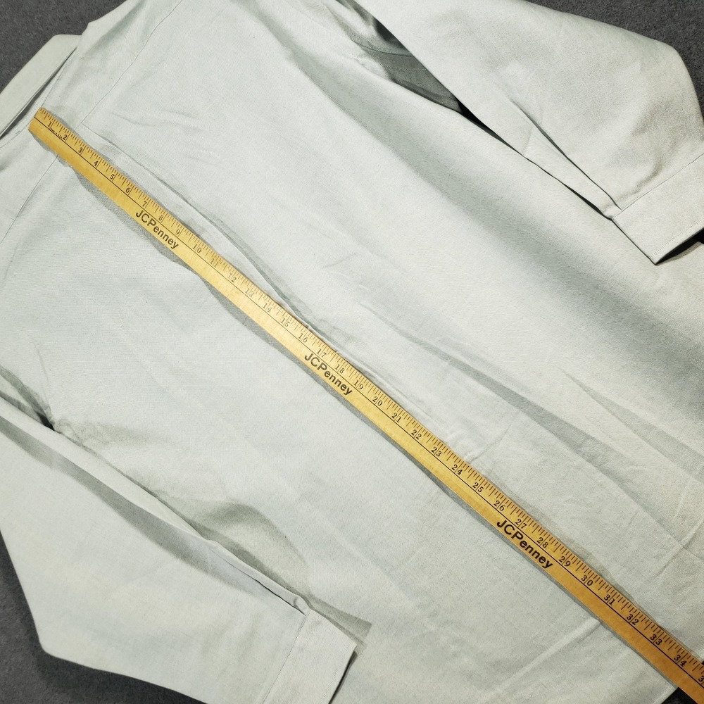 Polo Ralph Lauren NOS Vintage Yarmouth Shirt 17.5 - 34 Green Jacquard Cotton - Picture 7 of 9